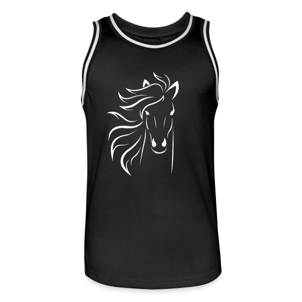 Silhouette Cheval Élégante sur Maillot de basket Homme