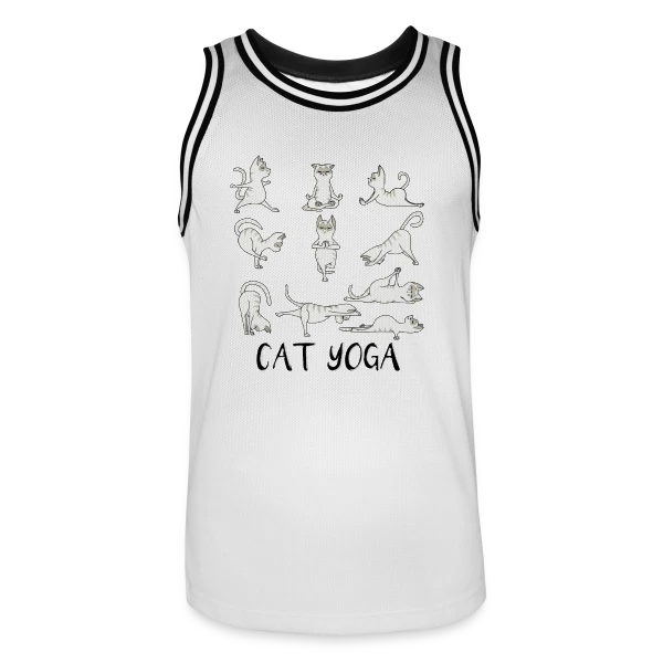 Chats Yoga Drôles sur Maillot de basket Homme