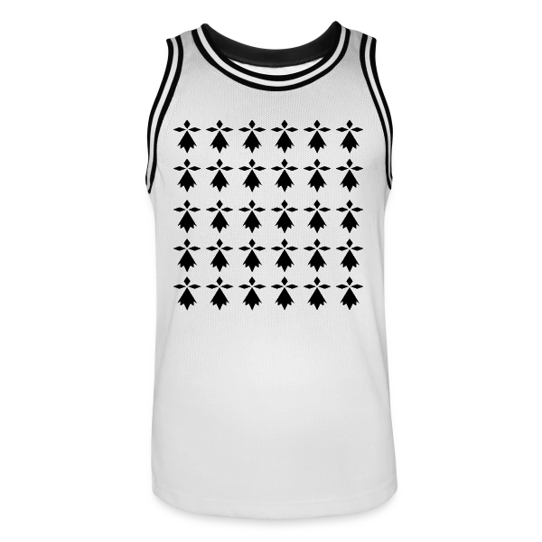 Motif Hermines Bretonnes sur Maillot de basket Homme