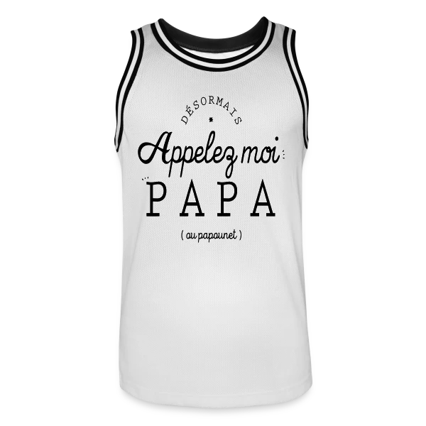 'Moi, c'est Papa Maintenant !' - Annonce Naissance sur Maillot de basket Homme