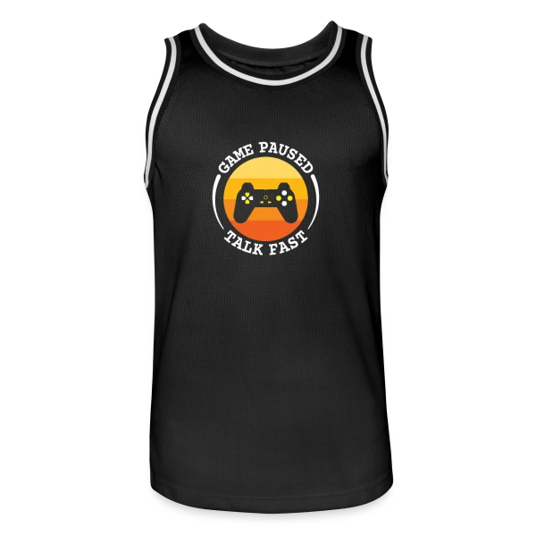 Manette Rétro Gaming sur Maillot de basket Homme