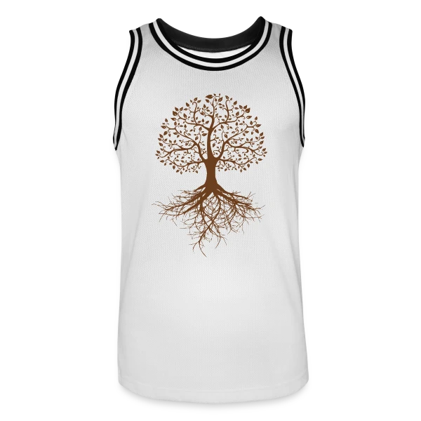Arbre de Vie Racines Profondes sur Maillot de basket Homme