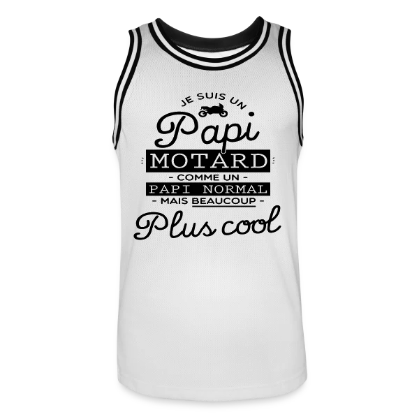 Papi Motard : Le Grand-Père le Plus Cool du Monde sur Maillot de basket Homme