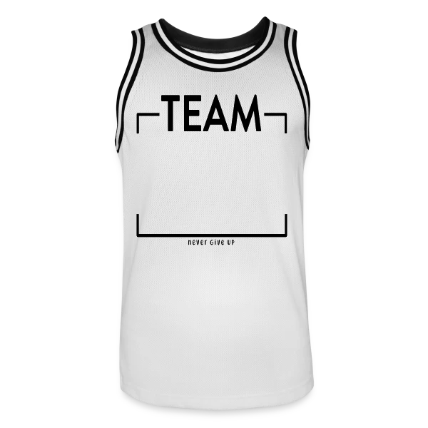 Personnalisé 'Never Give Up' - Votre Équipe au Sommet sur Maillot de basket Homme