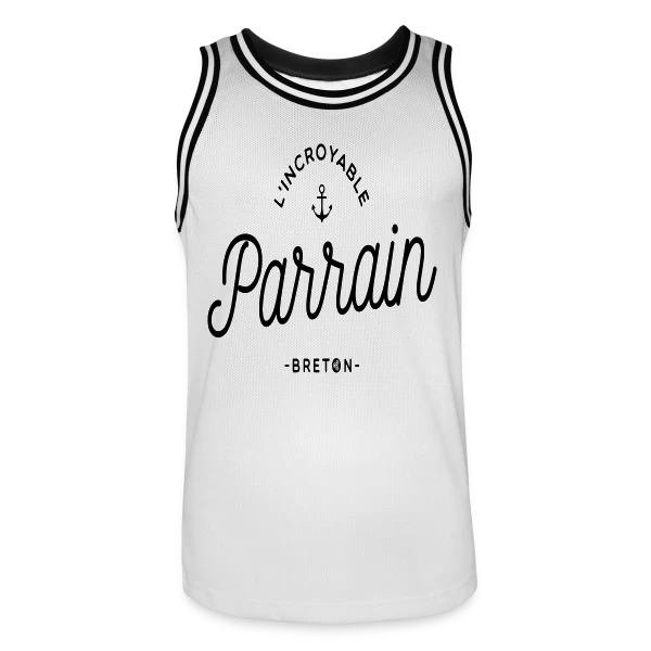 'L'Incroyable Parrain Breton' - Fier de ses Racines sur Maillot de basket Homme