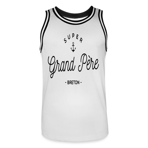 'Super Grand-Père Breton' - Fierté Familiale et Régionale sur Maillot de basket Homme