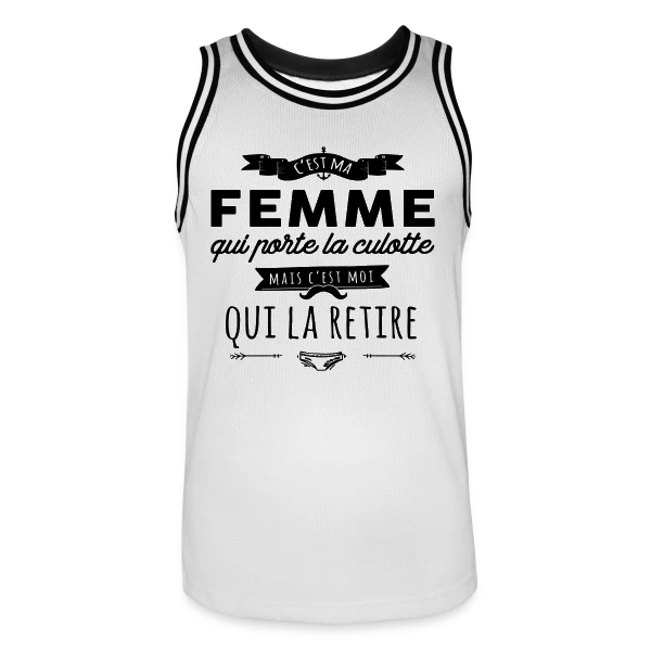 'C'est moi qui la retire' - Humour de Couple sur Maillot de basket Homme