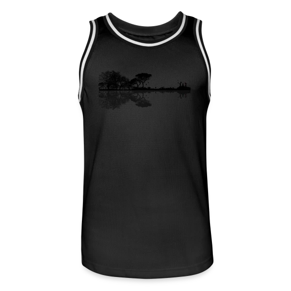 Guitare Électrique & Paysage Enchanté sur Maillot de basket Homme
