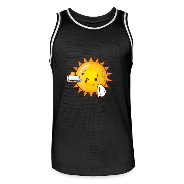 Soleil en Sueur - Humour Estival sur Maillot de basket Homme