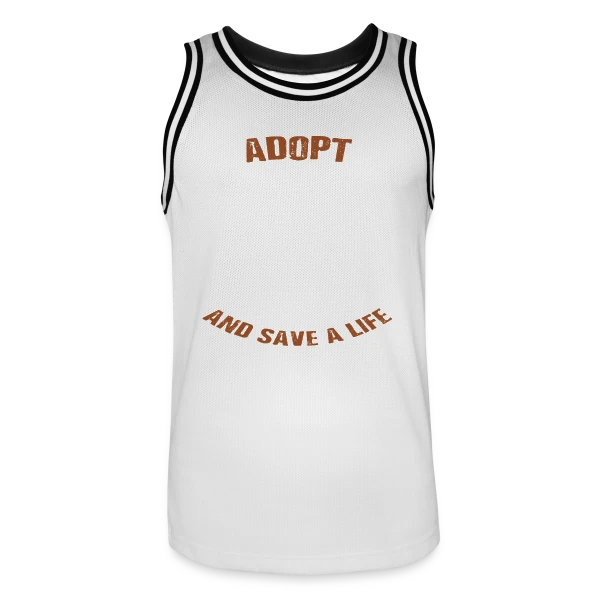 Adopte un Chat, Sauve une Vie sur Maillot de basket Homme