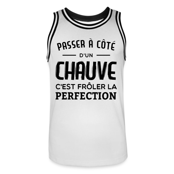 Chauve et Parfait : L'Humour Assume
R sur Maillot de basket Homme