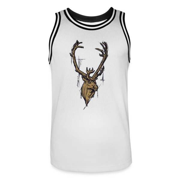 Renne Doré Majestueux sur Maillot de basket Homme