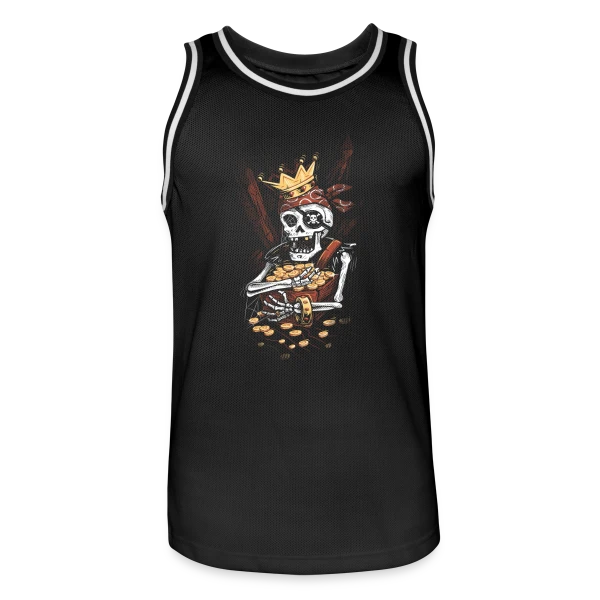 Le Squelette Pirate et son Trésor Facétieux sur Maillot de basket Homme
