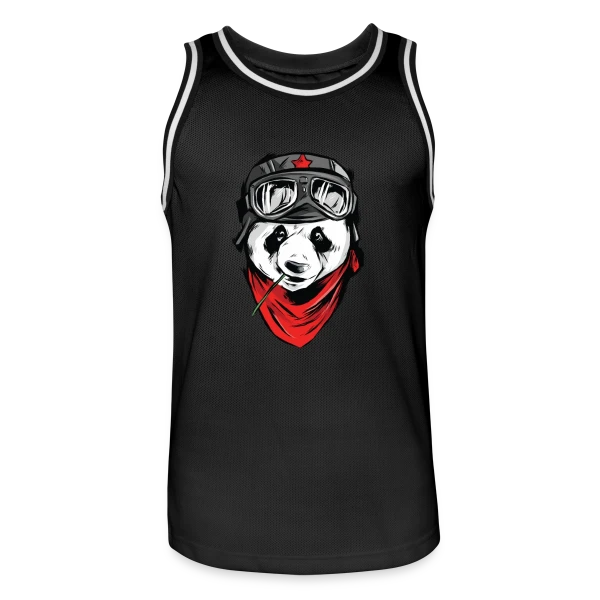 Panda Pilote Rebelle sur Maillot de basket Homme