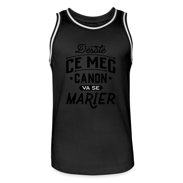 EVG Mec Canon : Le Futur Marié Brille ! sur Maillot de basket Homme