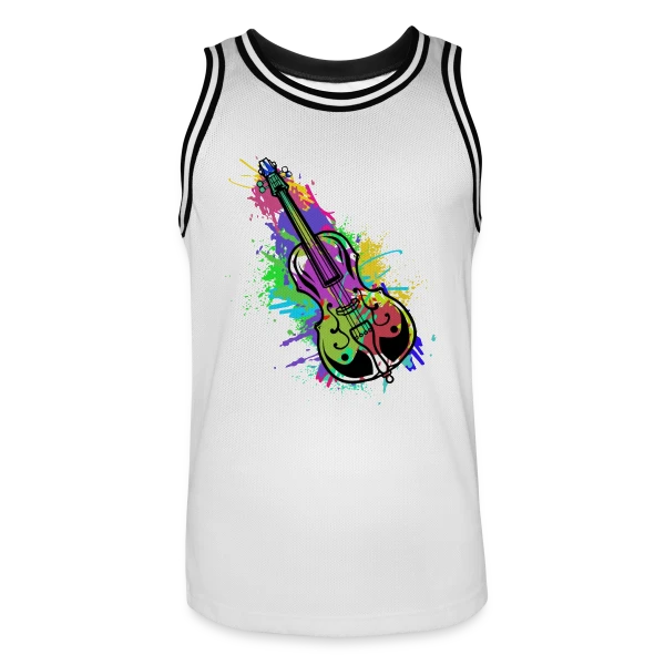 Violoncelle Symphonie Colorée sur Maillot de basket Homme