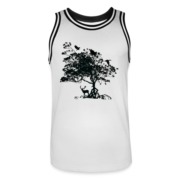 Arbre Sauvage et Animaux sur Maillot de basket Homme