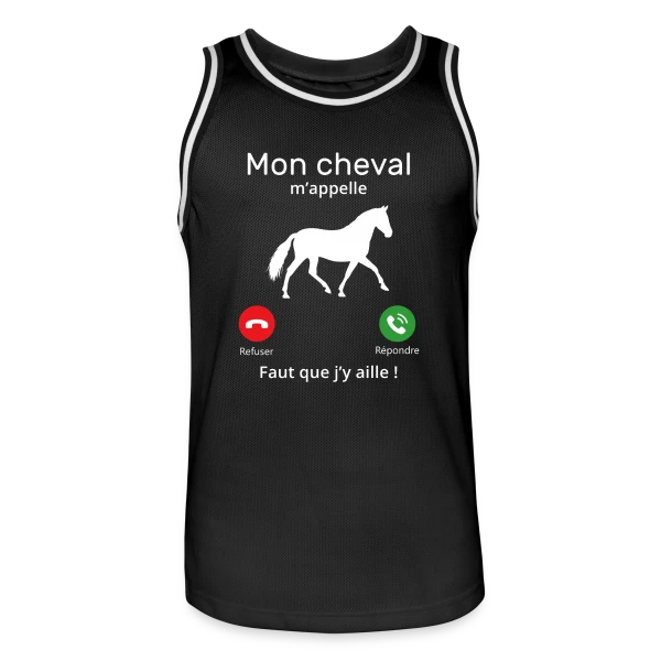 Mon Cheval M'appelle sur Maillot de basket Homme