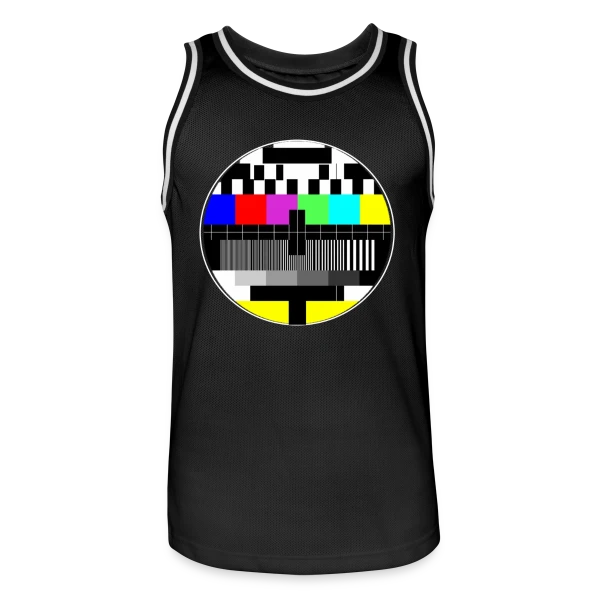 Mire TV Rétro Humour sur Maillot de basket Homme