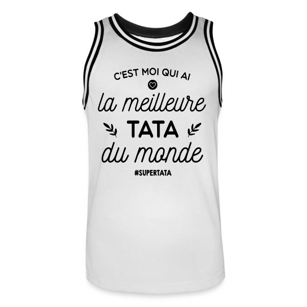 Meilleure Tata du Monde - Cadeau Original sur Maillot de basket Homme