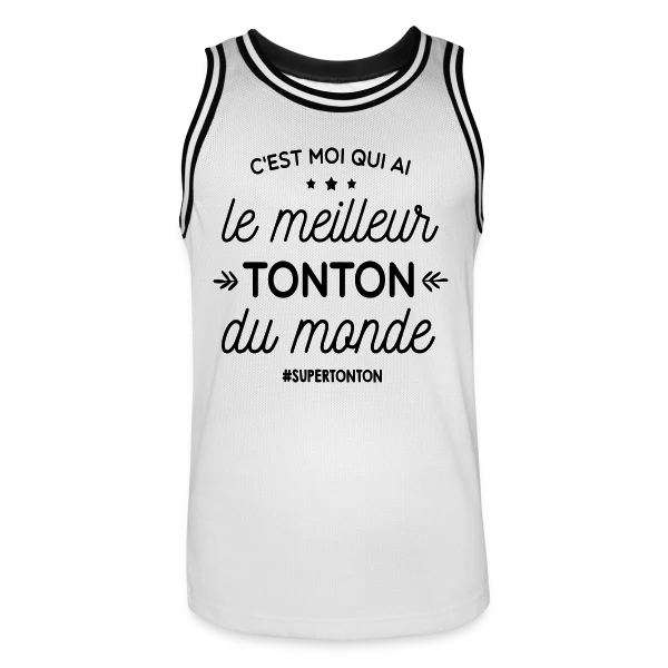 Le Meilleur Tonton du Monde sur Maillot de basket Homme