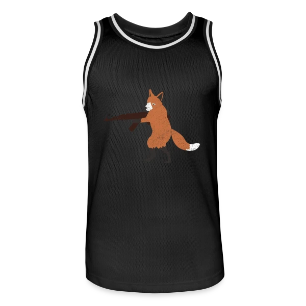 Renard Rebelle Armé sur Maillot de basket Homme