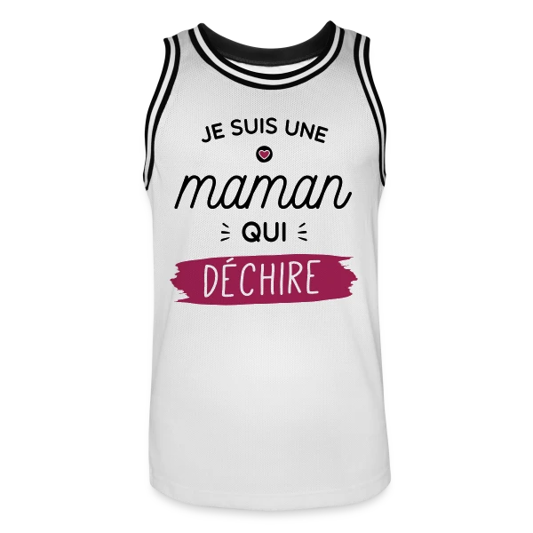 Maman au Top qui Déchire ! sur Maillot de basket Homme