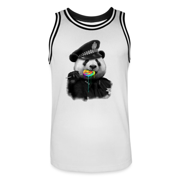Panda Gourmand : Sucette Addict sur Maillot de basket Homme