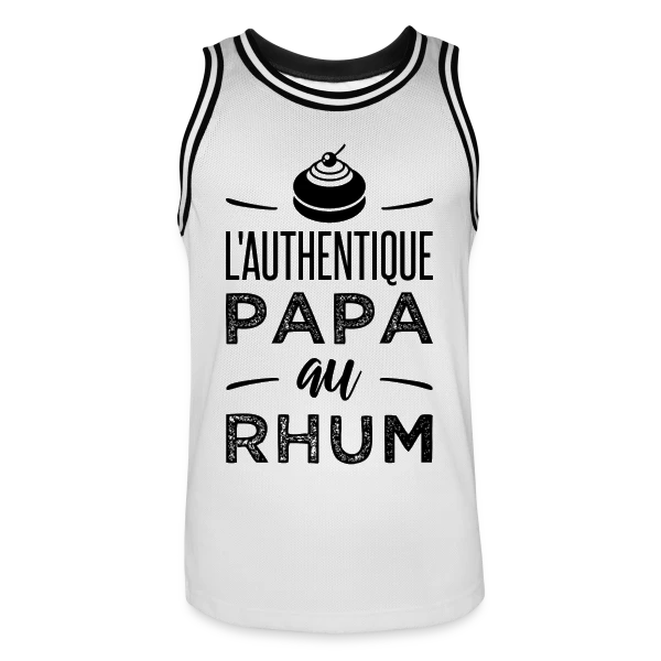 L'Authentique Papa au Rhum sur Maillot de basket Homme