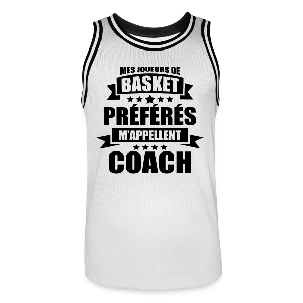 Coach Basket : Mes Joueurs Préférés M'appellent Coach sur Maillot de basket Homme