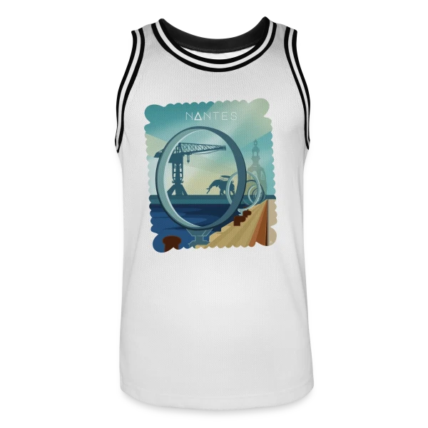 Ville de Nantes - Design Urbain sur Maillot de basket Homme