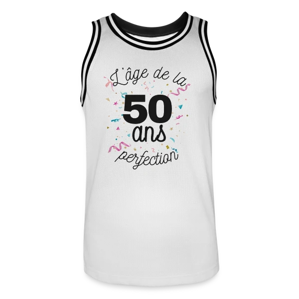 50 ans : L'Âge de la Perfection sur Maillot de basket Homme