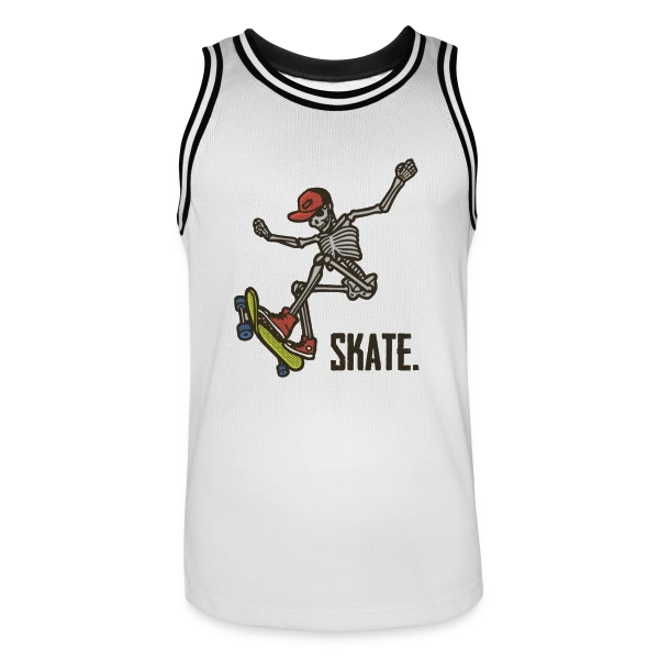 Skate Squelette Fun sur Maillot de basket Homme