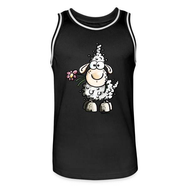 Adorable Mouton Gourmand - Fleur et Humour sur Maillot de basket Homme