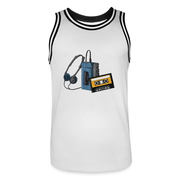 Walkman Rétro Cassette sur Maillot de basket Homme