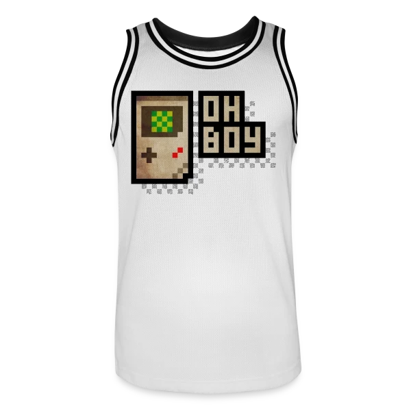 Console Rétro-Gaming Oh Boy ! - Pixel Art 90s sur Maillot de basket Homme