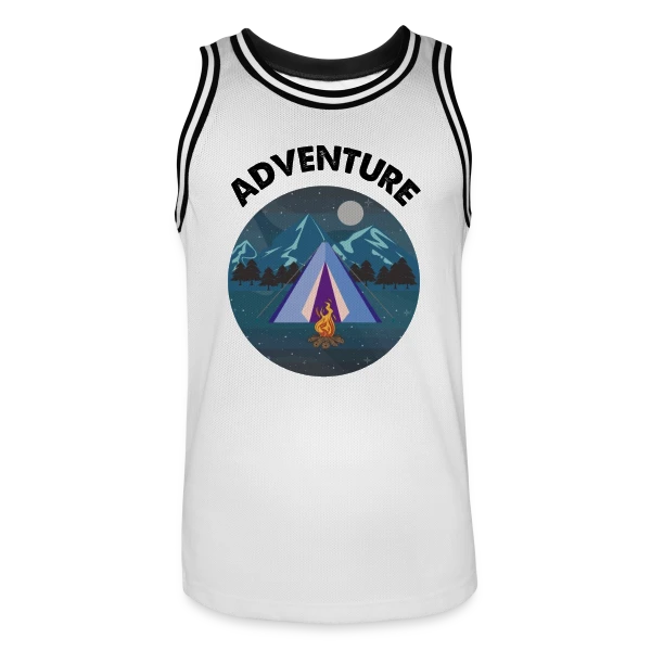 Nuit d'Aventure en Montagne sur Maillot de basket Homme