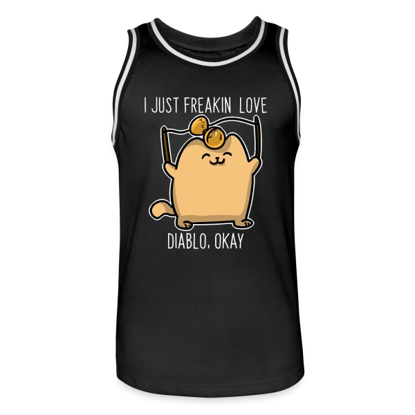 Chaton Diabolo Joueur sur Maillot de basket Homme