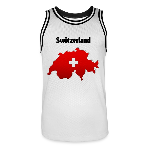 Voyage en Suisse sur Maillot de basket Homme