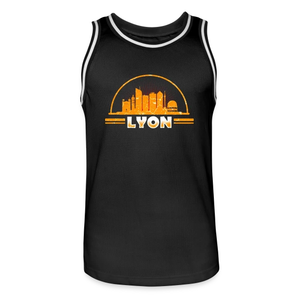 Lyon Skyline Vintage sur Maillot de basket Homme