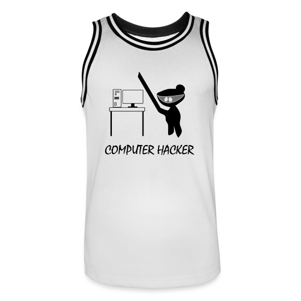 Codeur Ninja | Humour Hacker sur Maillot de basket Homme