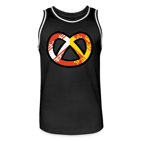 Humour Logo Bretzel Alsace sur Maillot de basket Homme