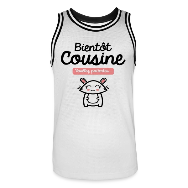 Bientôt Cousine : Annonce Mignonne sur Maillot de basket Homme
