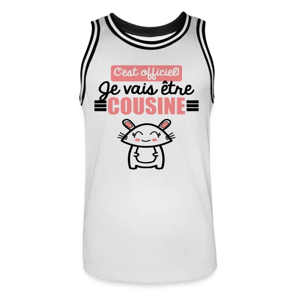 Annonce Grossesse : C'est Officiel, Je Vais Être Cousine ! sur Maillot de basket Homme