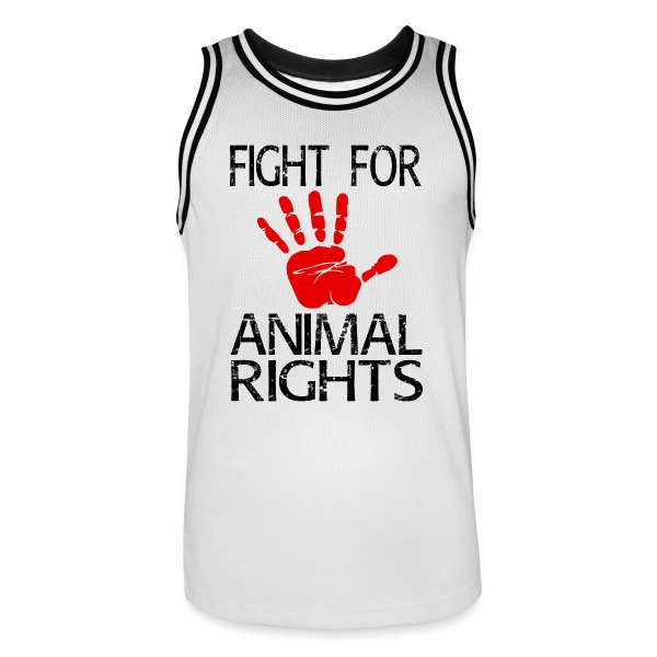 Défense Droits Animaux sur Maillot de basket Homme