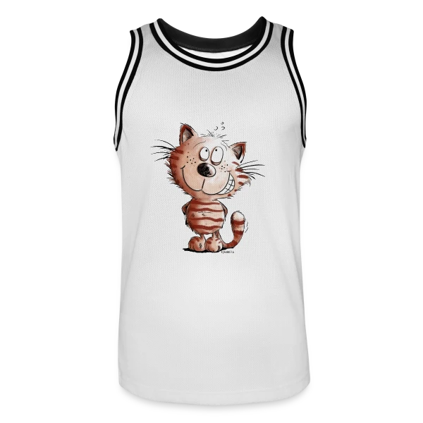 Pas moi, la chatte coquine - T-shirt humour félin sur Maillot de basket Homme