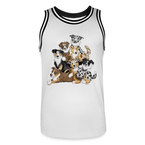 Berger Australien Rigolo : Le Chaos Adorable sur Maillot de basket Homme