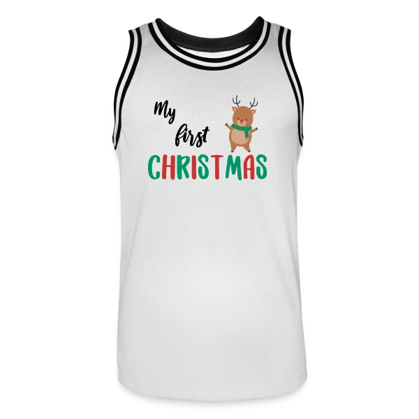 Mon Premier Noël : Design Adorable pour Bébé sur Maillot de basket Homme
