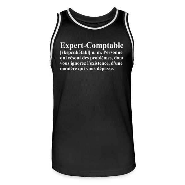 Définition de l'Expert-Comptable | T-Shirt Humour Métier sur Maillot de basket Homme