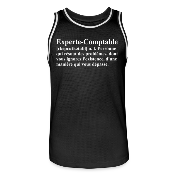 Définition de l'Experte-Comptable | T-Shirt Humour Métier Femme sur Maillot de basket Homme